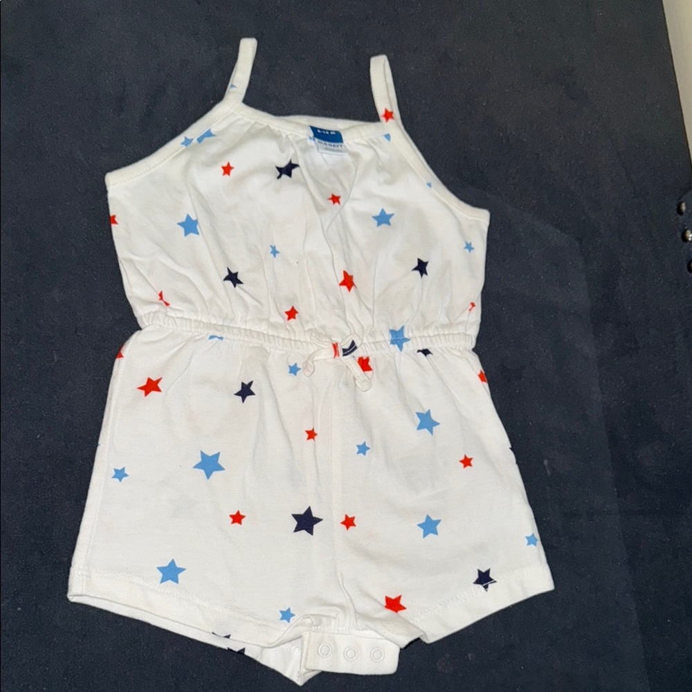 Old Navy Red and White Starry Romper